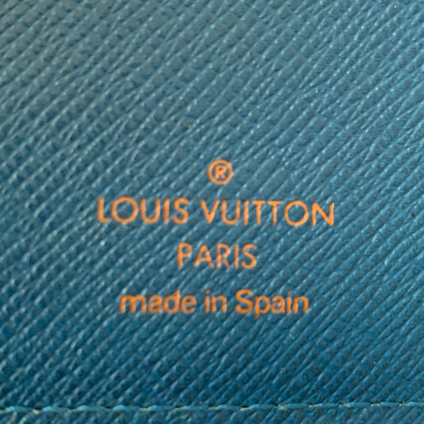 Louis Vuitton Blue epi leather Agenda PM CA0010 authentic with COA