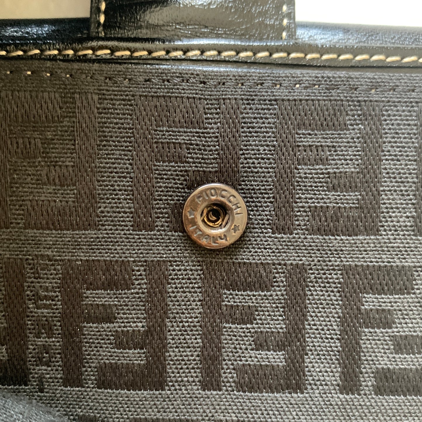 Fendi black FF monogram compact wallet Authentic with COA