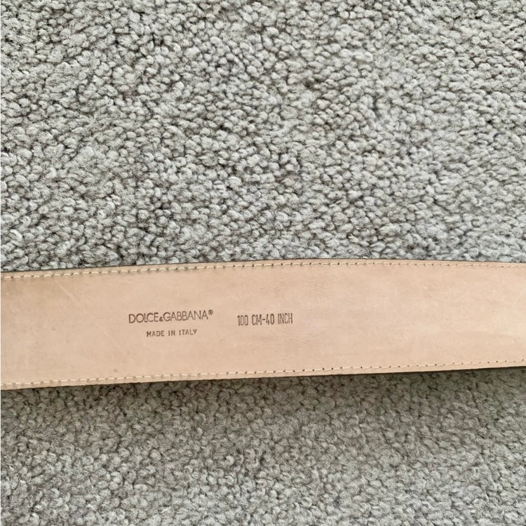 Authentic new unisex Dolce & Gabbana snake skin belt size 40” with dust bag and box