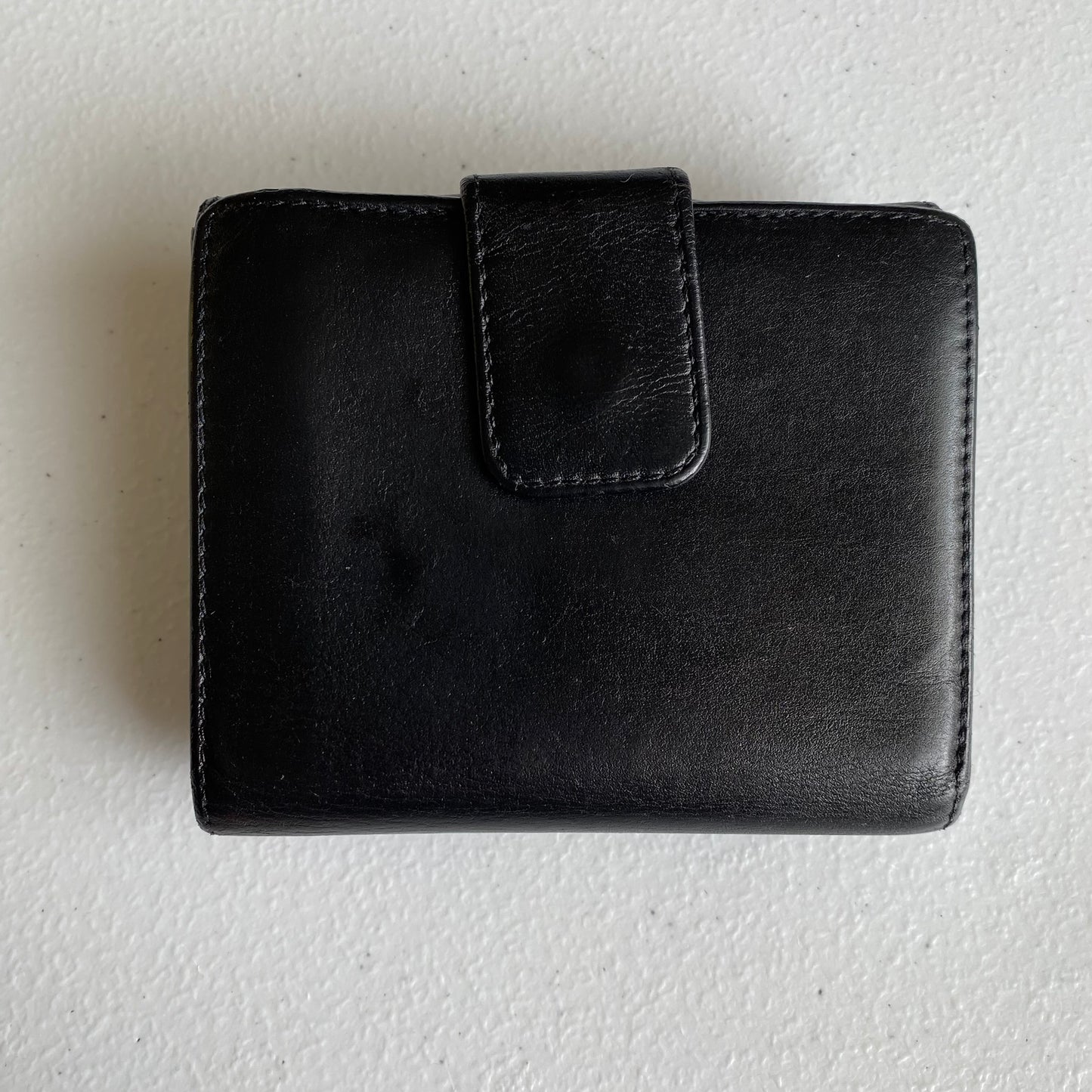 Gucci bamboo black leather compact wallet authentic with coa