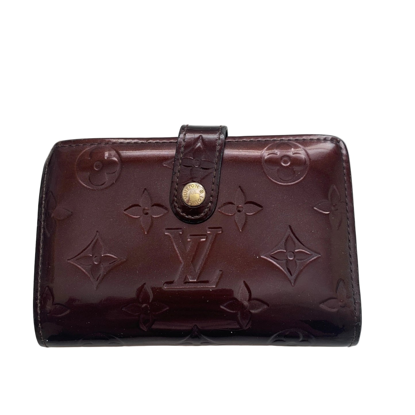 Louis Vuitton women’s monogram vernis amarante compact wallet mi3057 Authentic