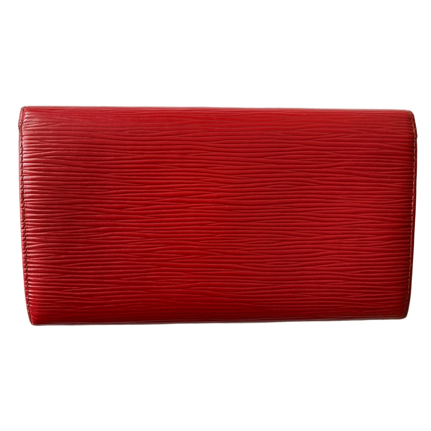 Louis Vuitton red Epi leather long wallet CA0997 Authentic with COA
