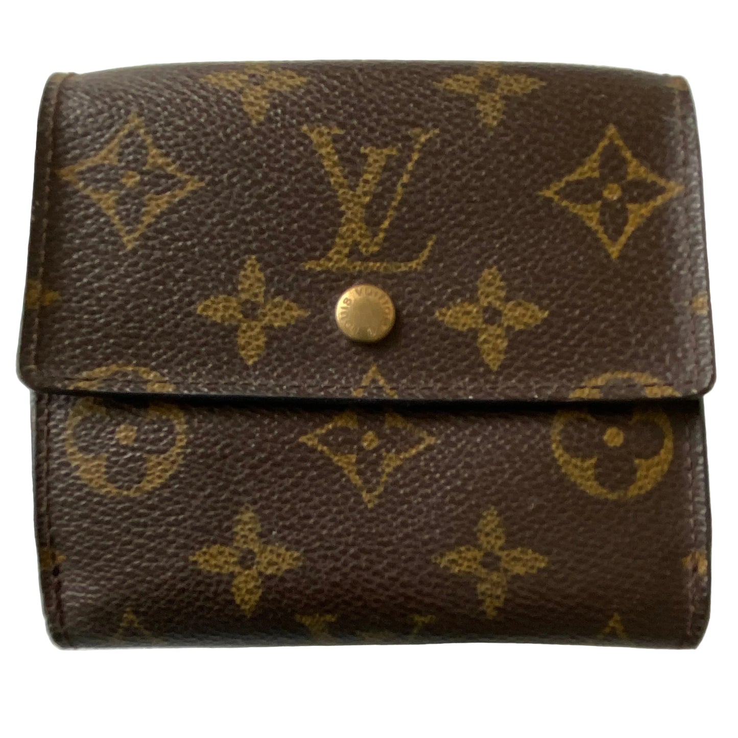 Loui Vuitton brown monogram compact wallet TH1012 Authentic with coa