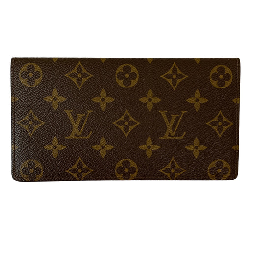 Louis Vuitton monogram brown card holder wallet 0890et authentic with COA