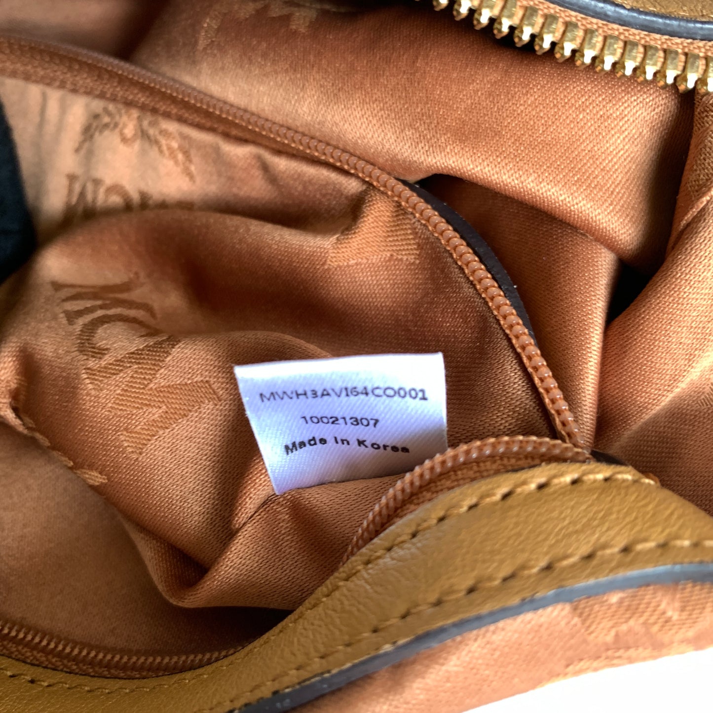 MCM cognac visetos shoulder bag Authentic with COA