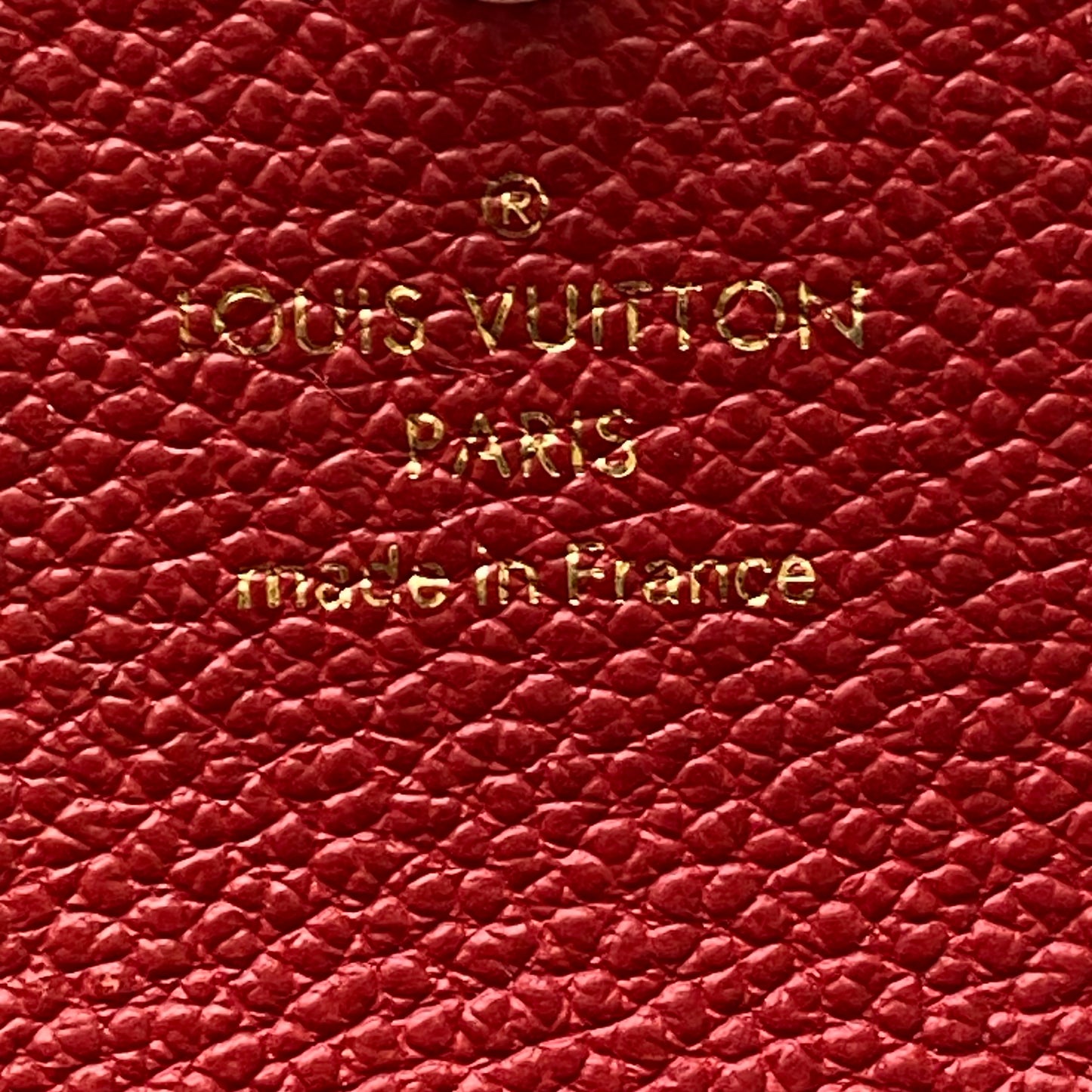Louis Vuitton monogram red leather wallet TN4186 Authentic with coa box 4.8x3.5