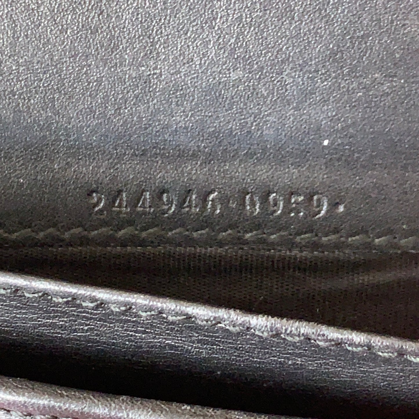 Gucci Black leather monogram long wallet long authentic with COA 7.2x3.9