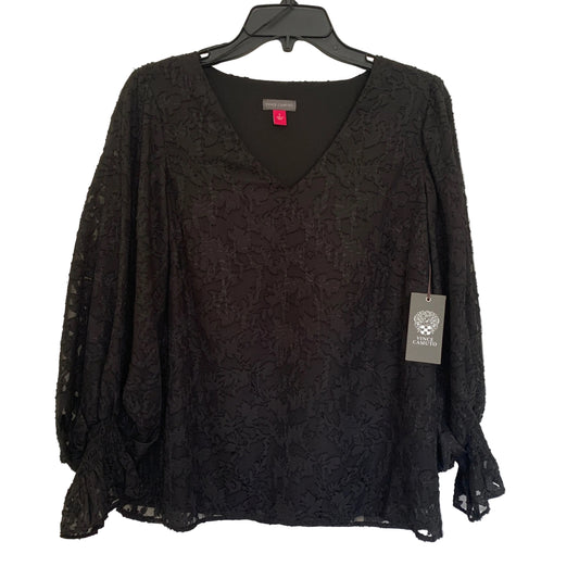 Vince Camuto Womens NWT Black long sleeve Blouse size small