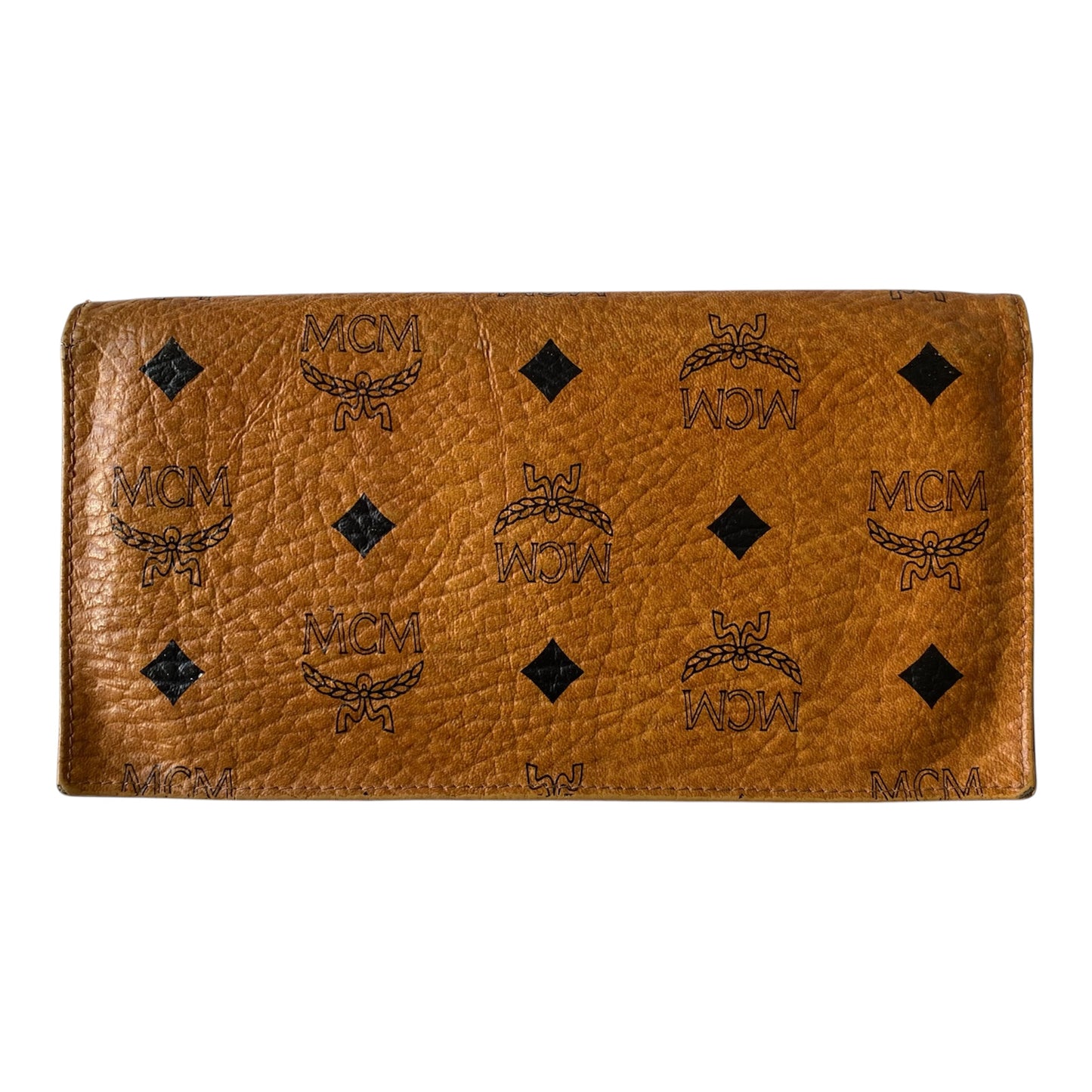 MCM cognac long wallet Authentic with COA 7.7x4.2