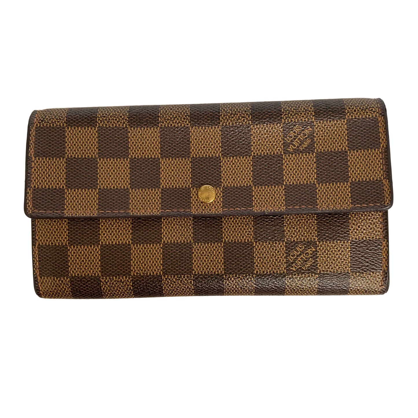 Louis Vuitton damier ebene long wallet CA1025 Authentic with COA 7.3x4.1