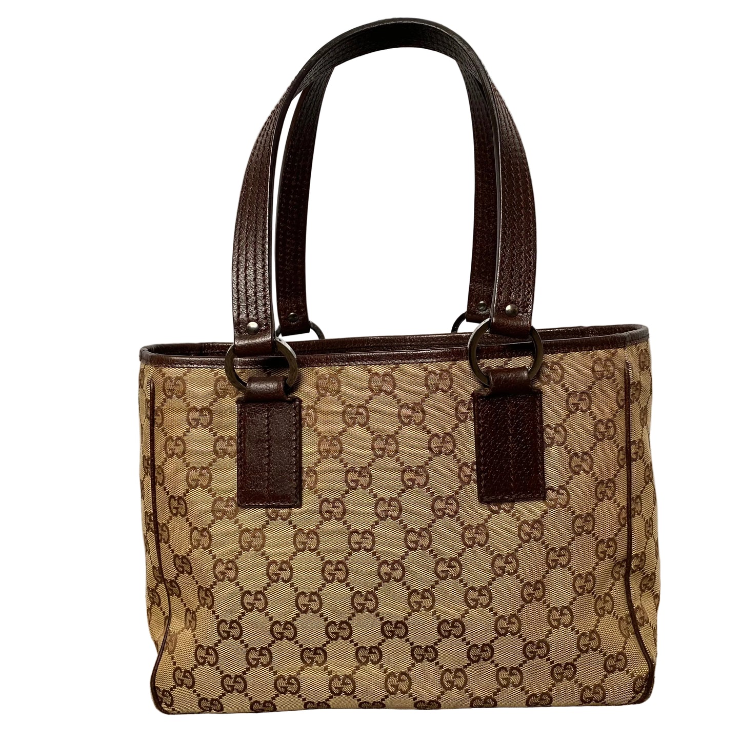 Gucci monogram tote bag handbag Authentic with coa 8x11x4