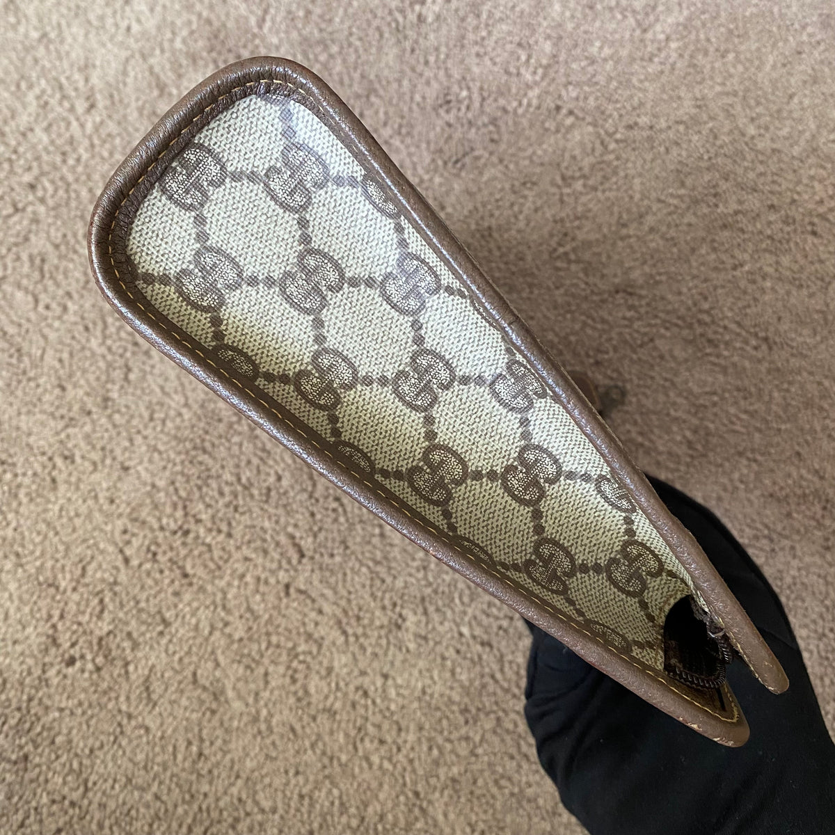 Gucci GG supreme monogram clutch bag Authentic with COA