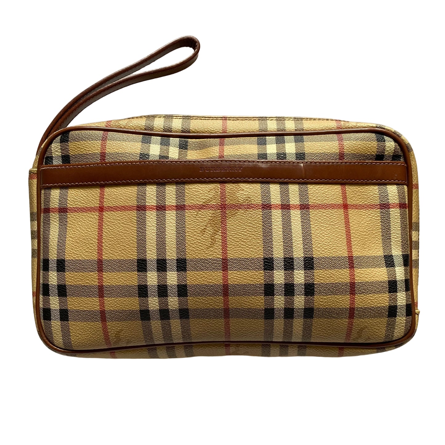 Burberry haymarket clutch wristlet bag Authentic with COA 11.5x7.5x3