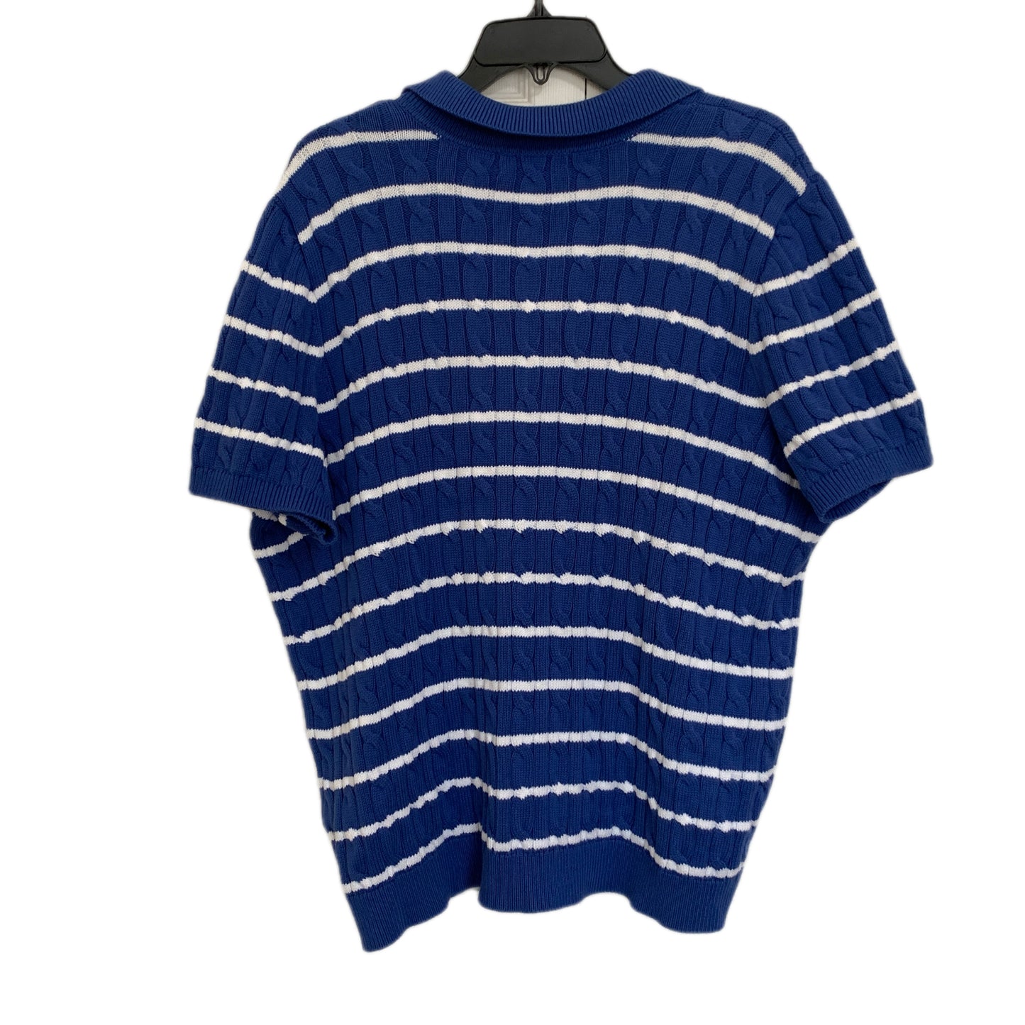 Lauren Ralph Lauren Plus Size women’s NWT blue and white stripe short sleeve kn