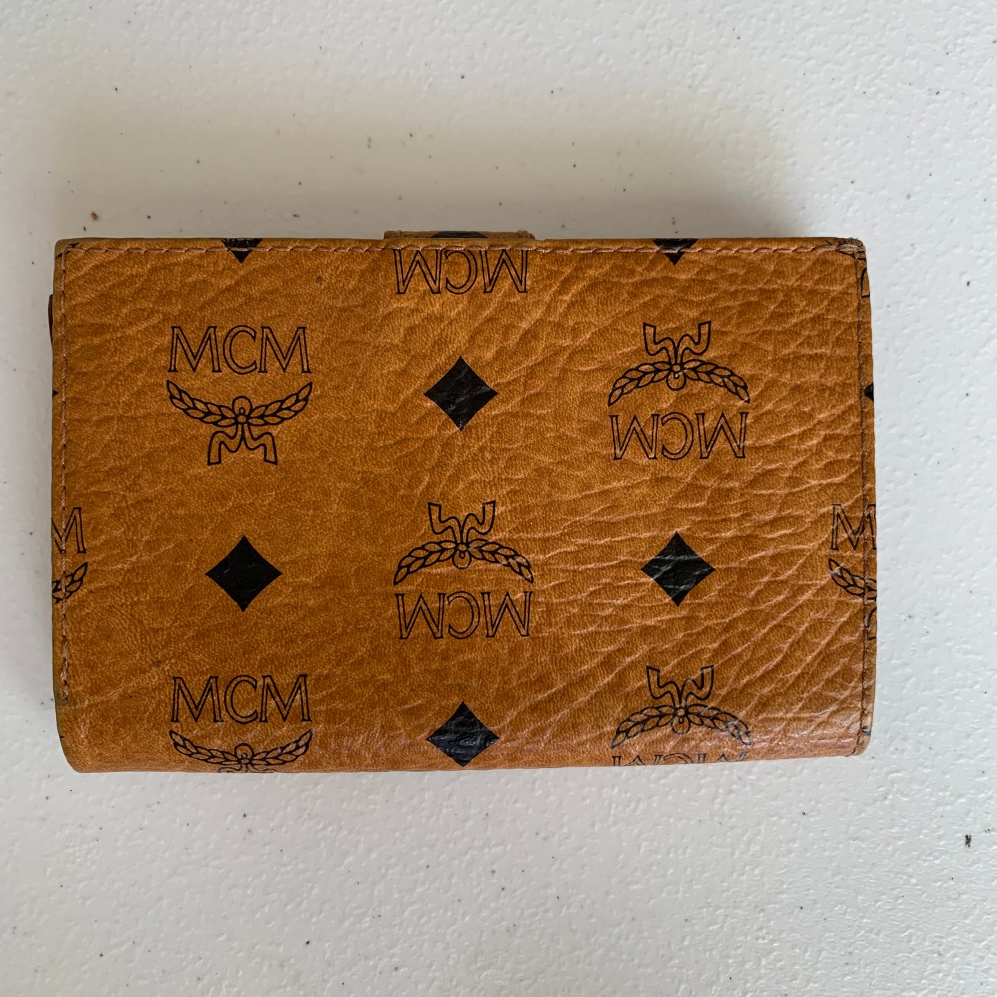 MCM cognacwallet authentic with COA 5.5x3.7