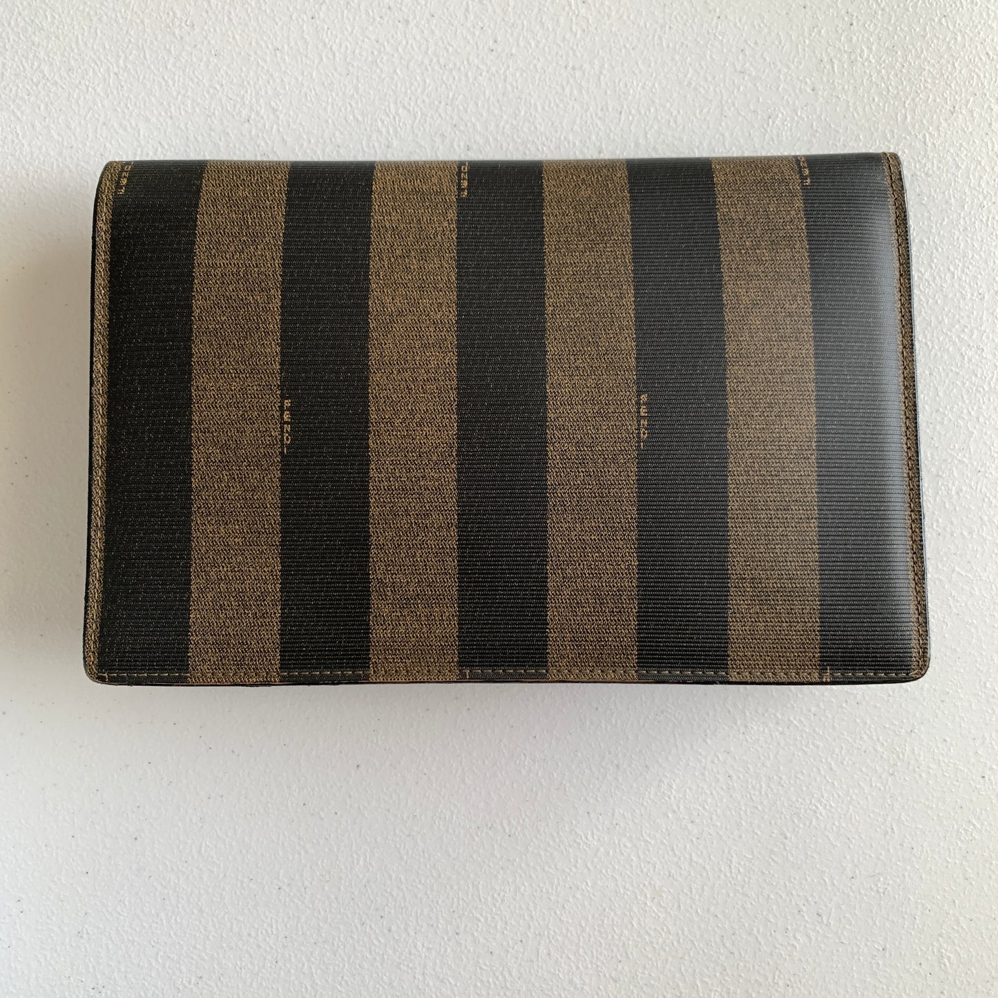 Fendi vintage pequin clutch bag Authentic with COA