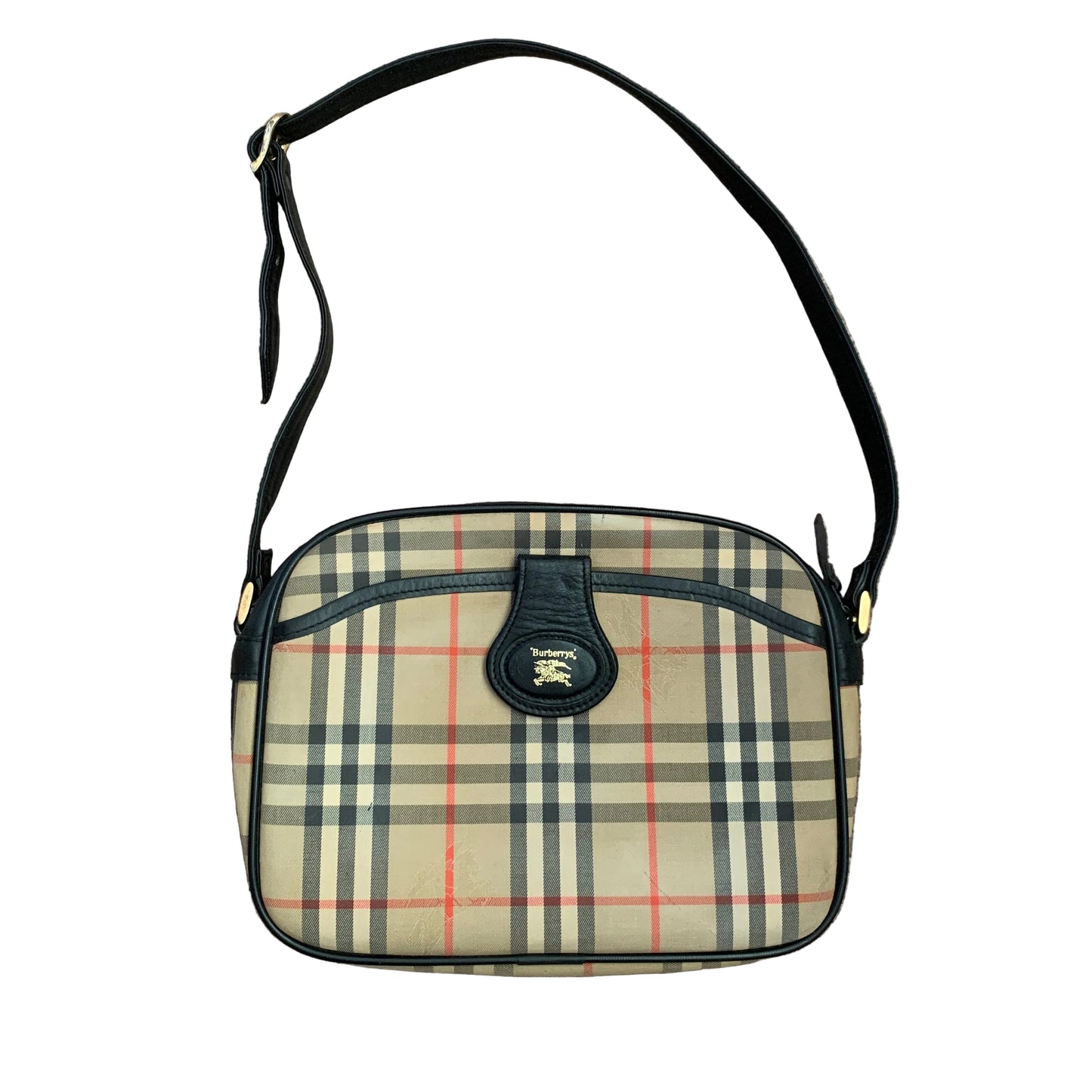 Burberry vintage classic check shoulder bag authentic with COA 11.3x8.5x2.5