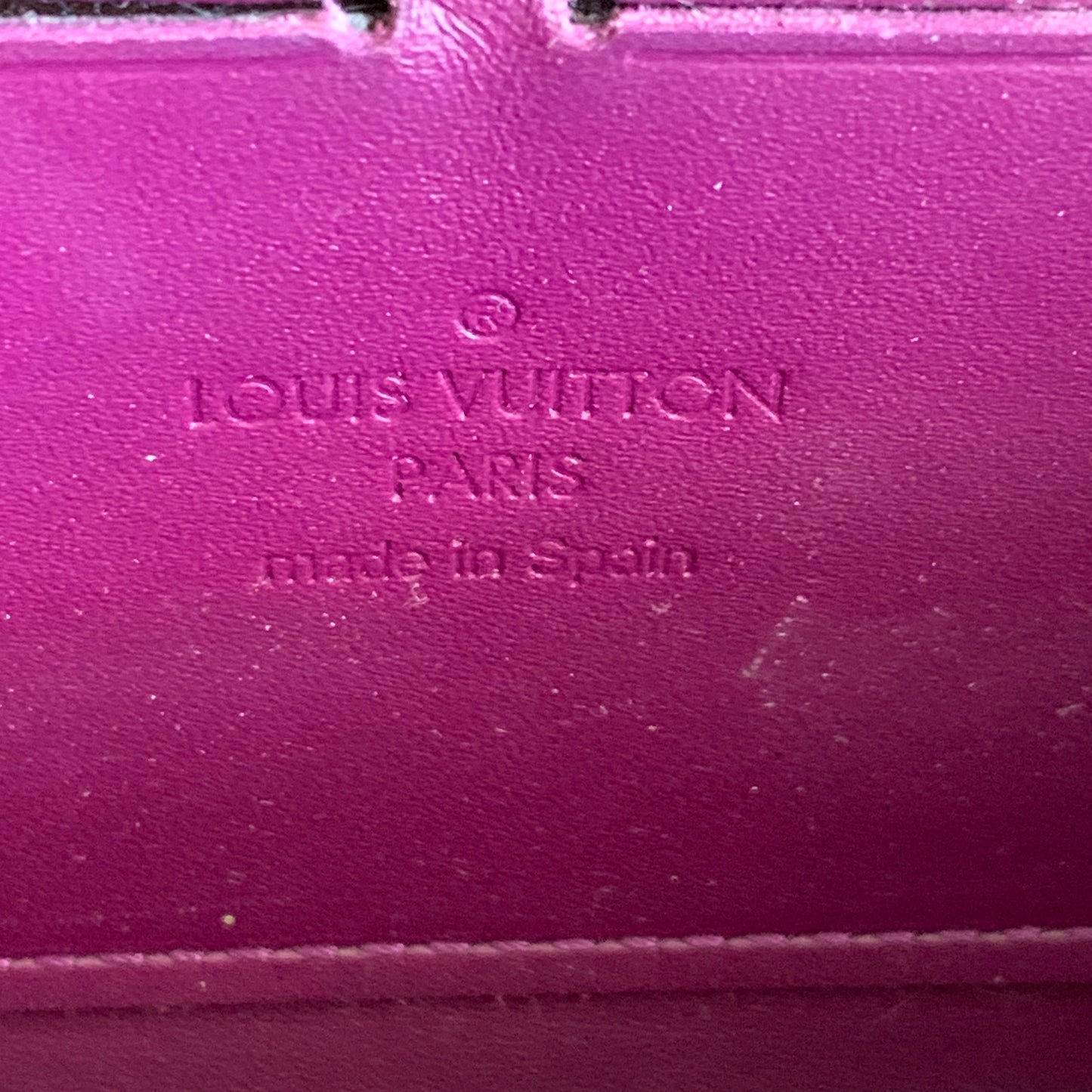 Louis Vuitton monogram burgundy vernis long wallet CA1024 authentic with COA box