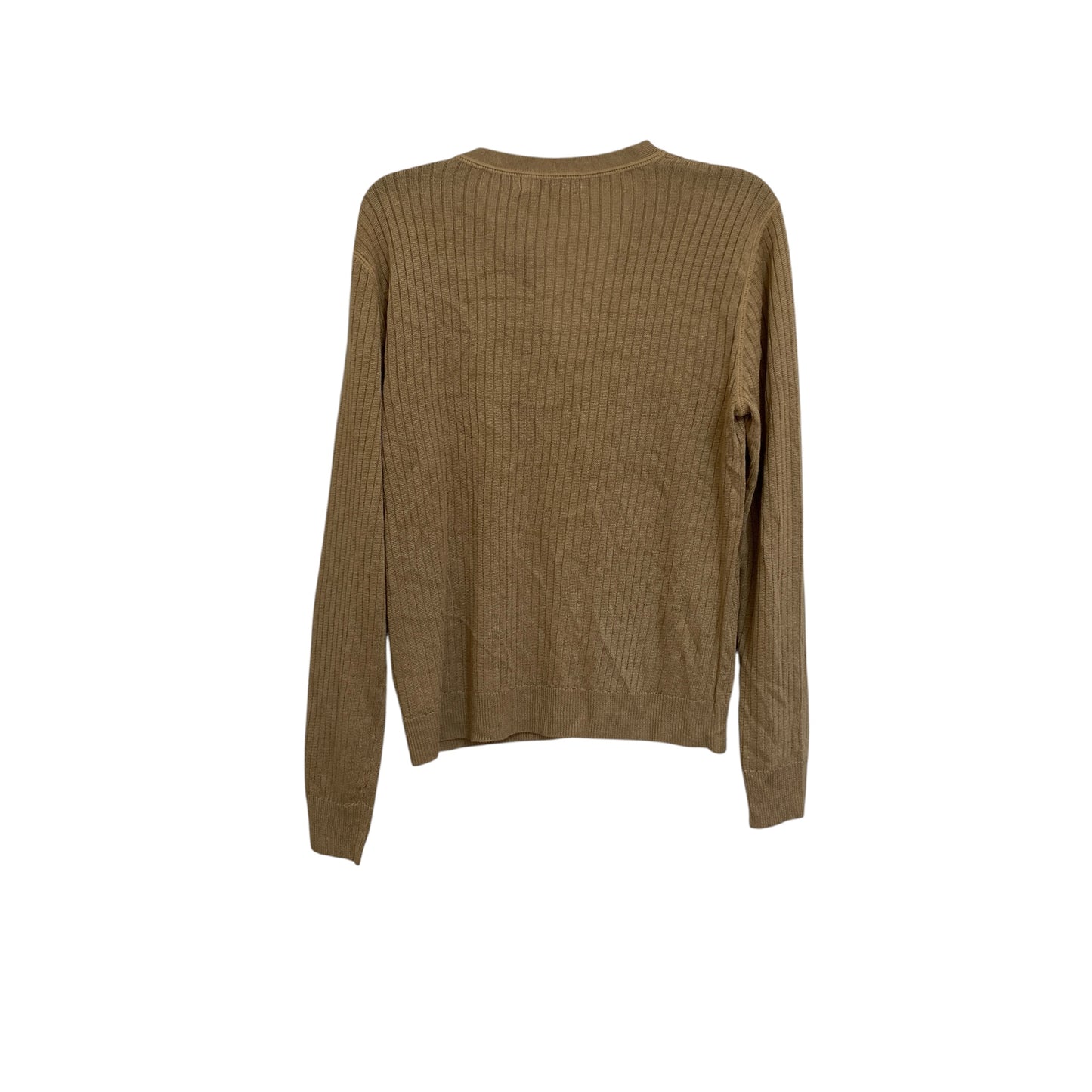 Lauren Ralph Lauren women’s NWT tan V-neck button up cardigan sweater size larg