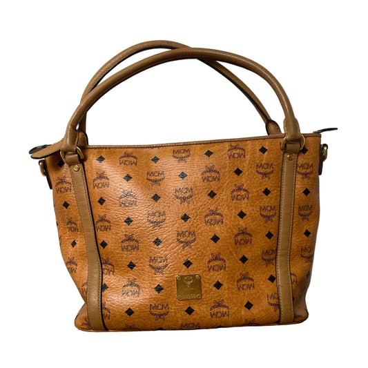 MCM cognac shoulder bag Authentic with COA