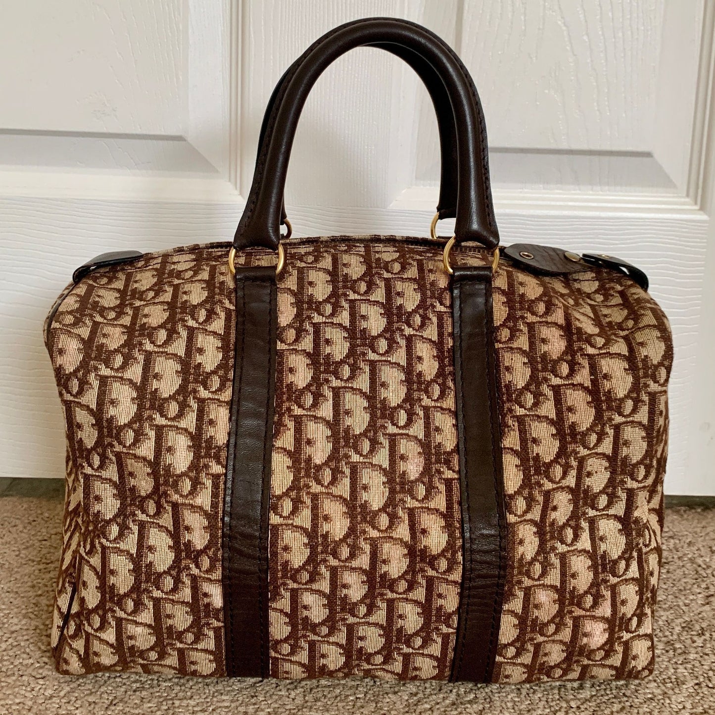 D1008 Christian Dior trotter bowling bag