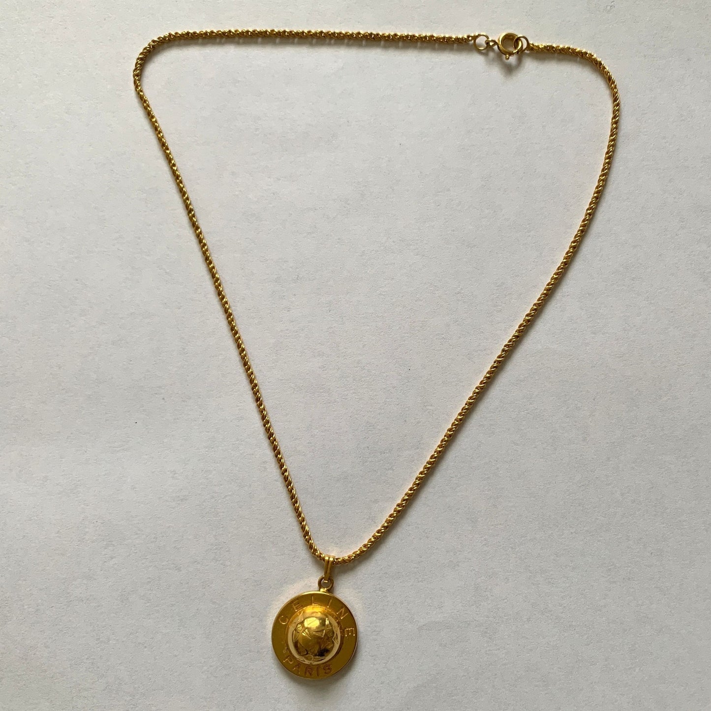 CL1025 Celine gold color necklace with pendent