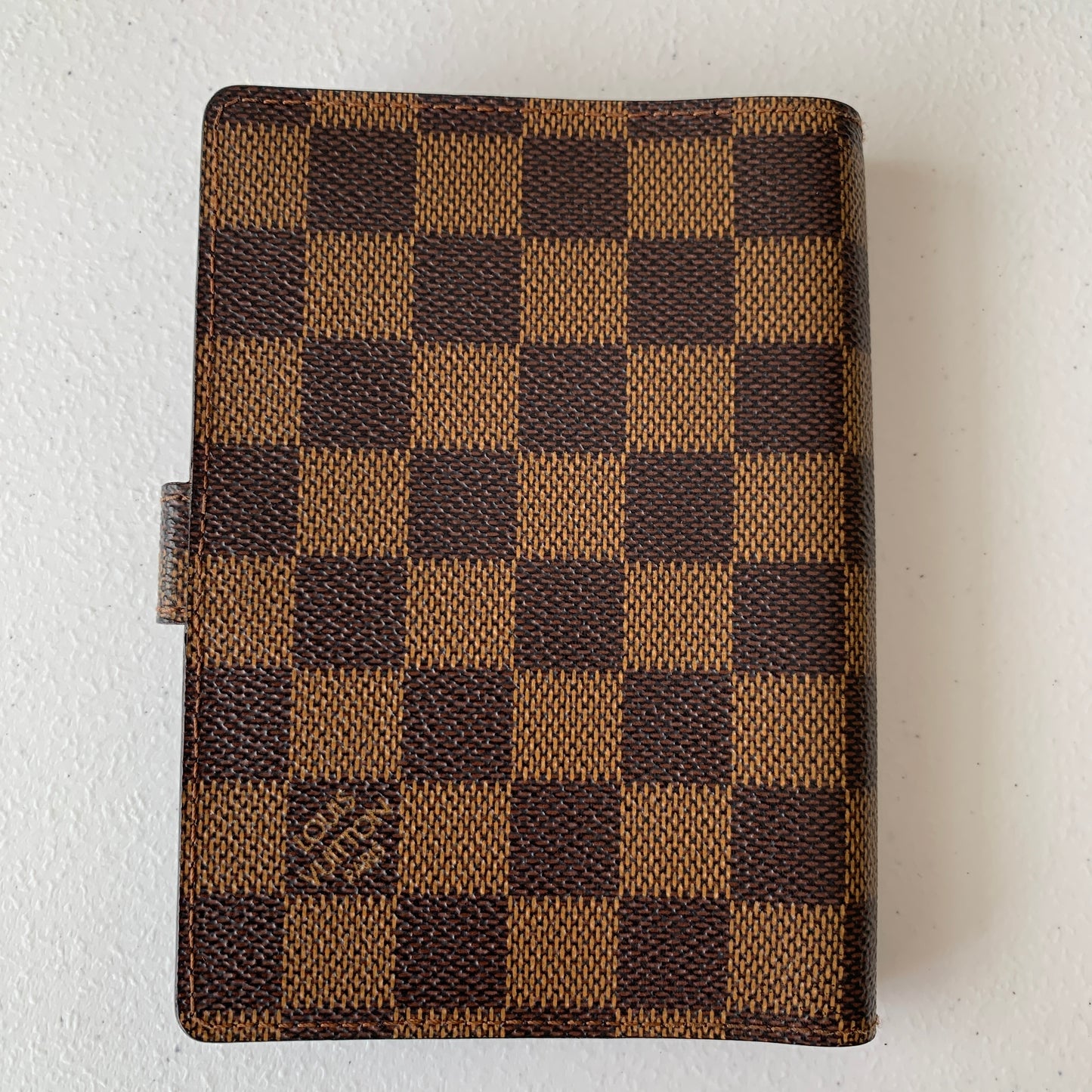 Louis Vuitton damier ebene brown agenda Planner unisex ca1022 Authentic with COA
