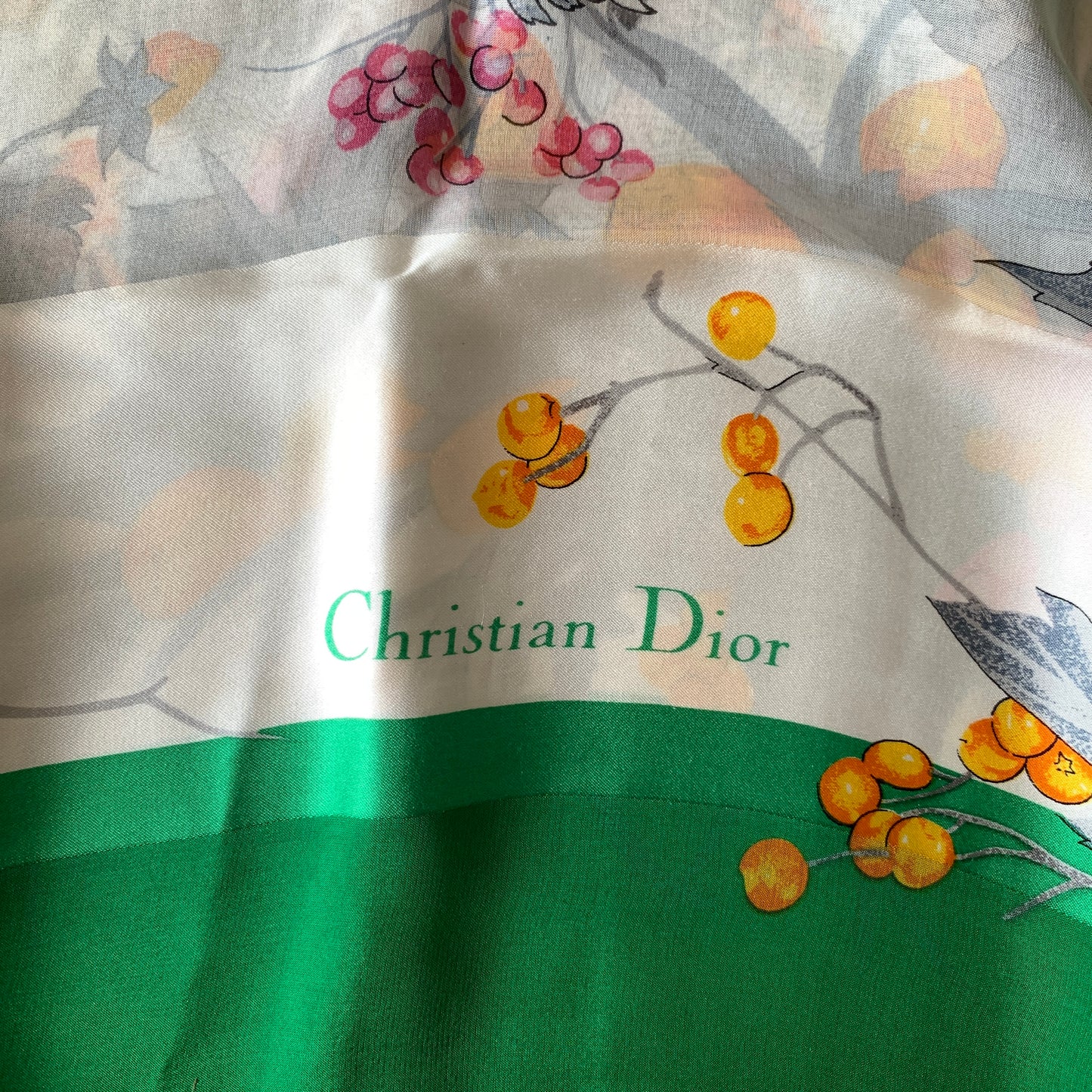 Dior large silk scarf Authentic with COA 42 inch