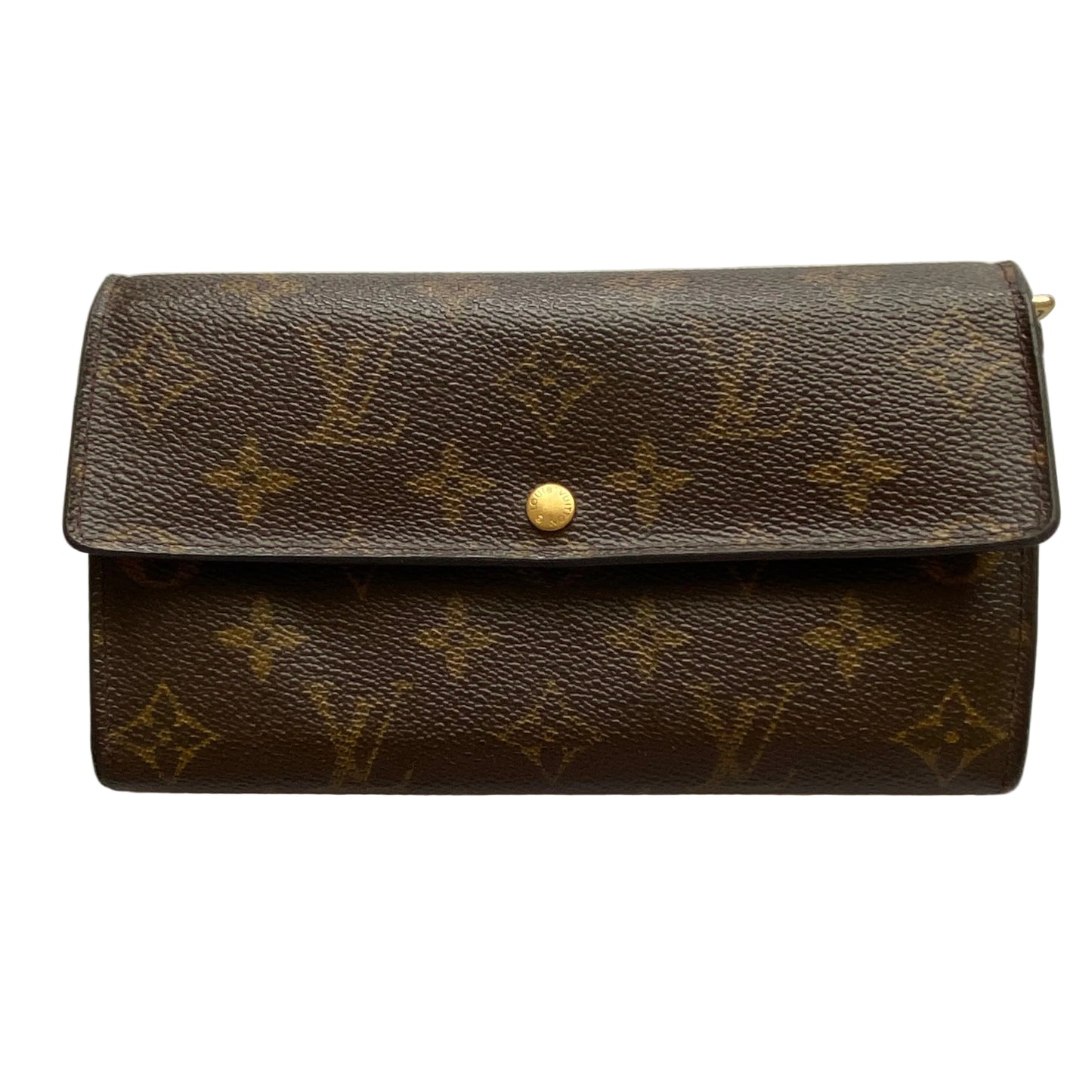 Louis Vuitton monogram long wallet TH0037 Authentic with COA 7.3x4.2