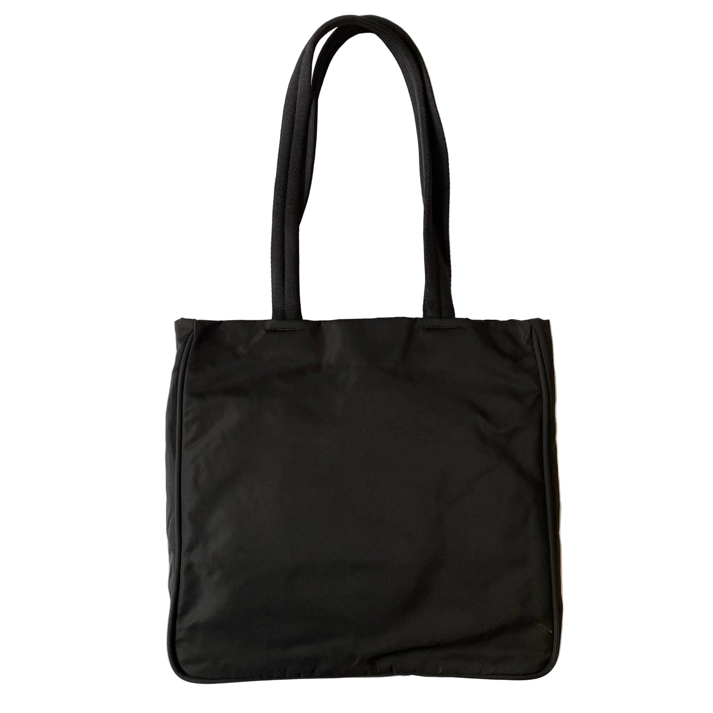 Prada black nylon shoulder tote bag Authentic with COA and card 12.3x11.5x2.5