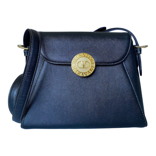 Valentino black leather crossbody bag Authentic with COA