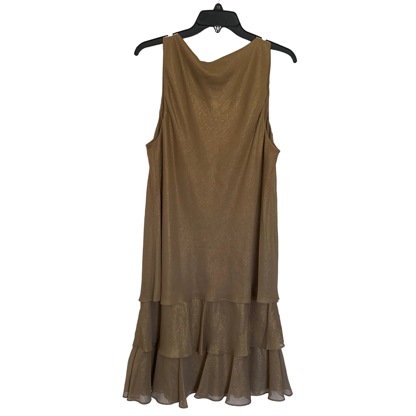 Lauren Ralph Lauren women’s gold shimmer sleeveless dress NWT size 14