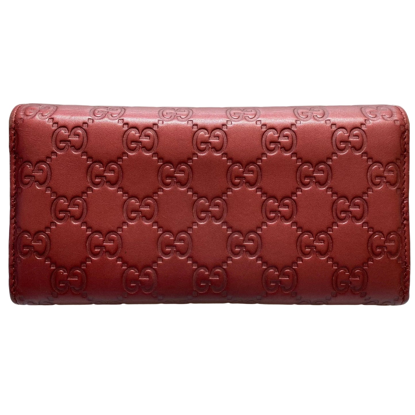 Gucci GG monogram long heart long leather wallet Authentic with COA 7.5x4