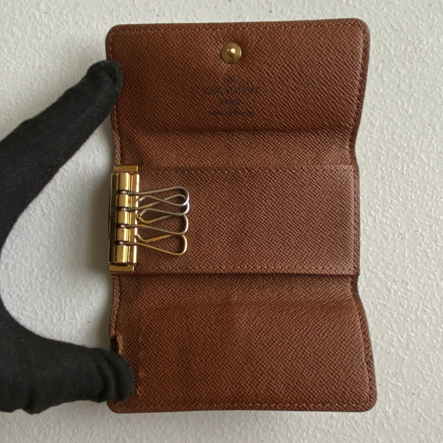 Louis Vuitton monogram key holder FL0074 Authentic with COA 4.1x2.1