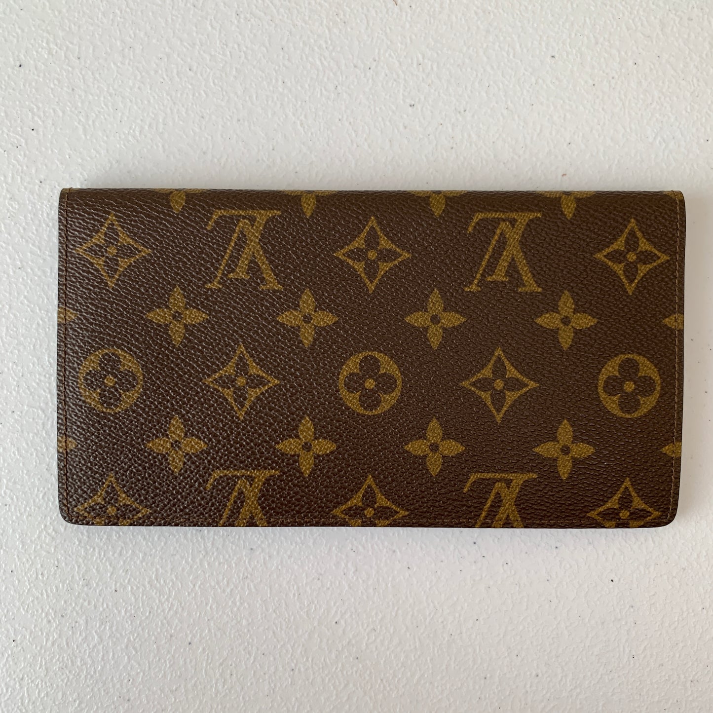 Louis Vuitton monogram brown card holder wallet 0890et authentic with COA