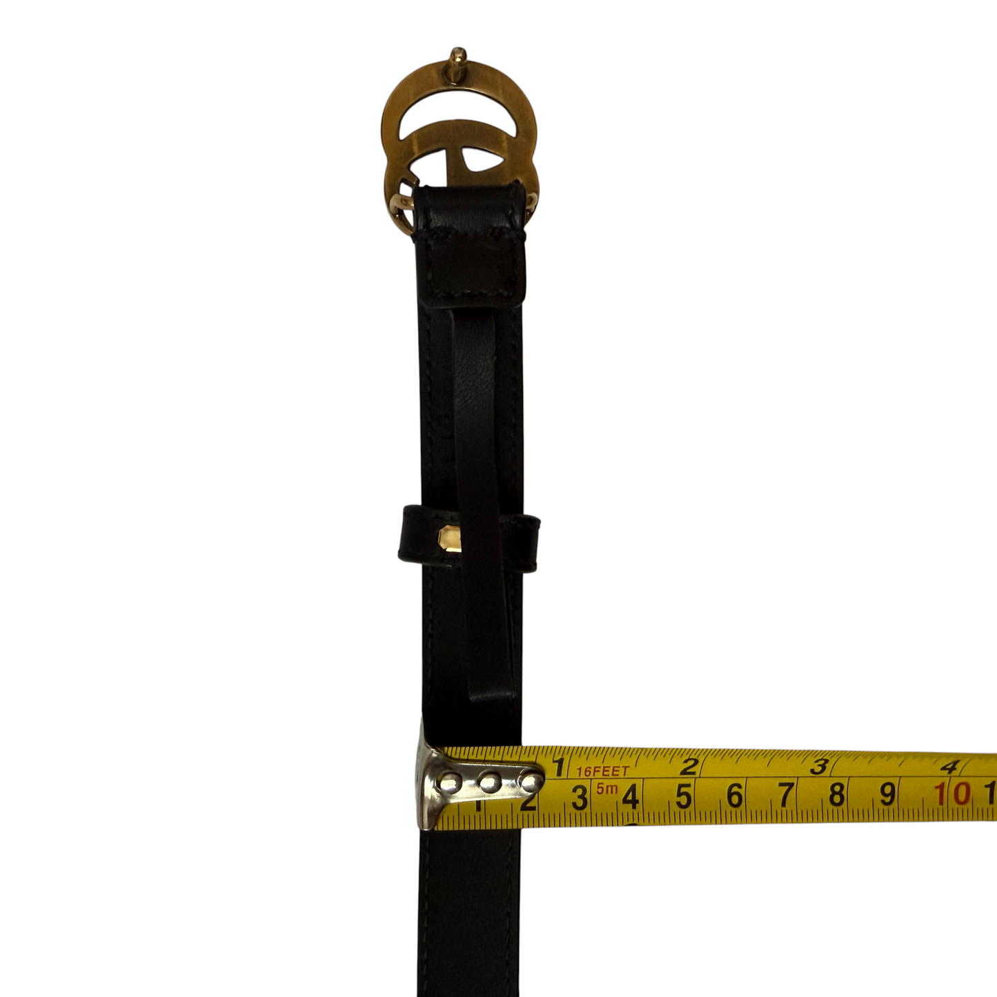 Gucci GG marmont black leather belt size 75/30 authentic with COA