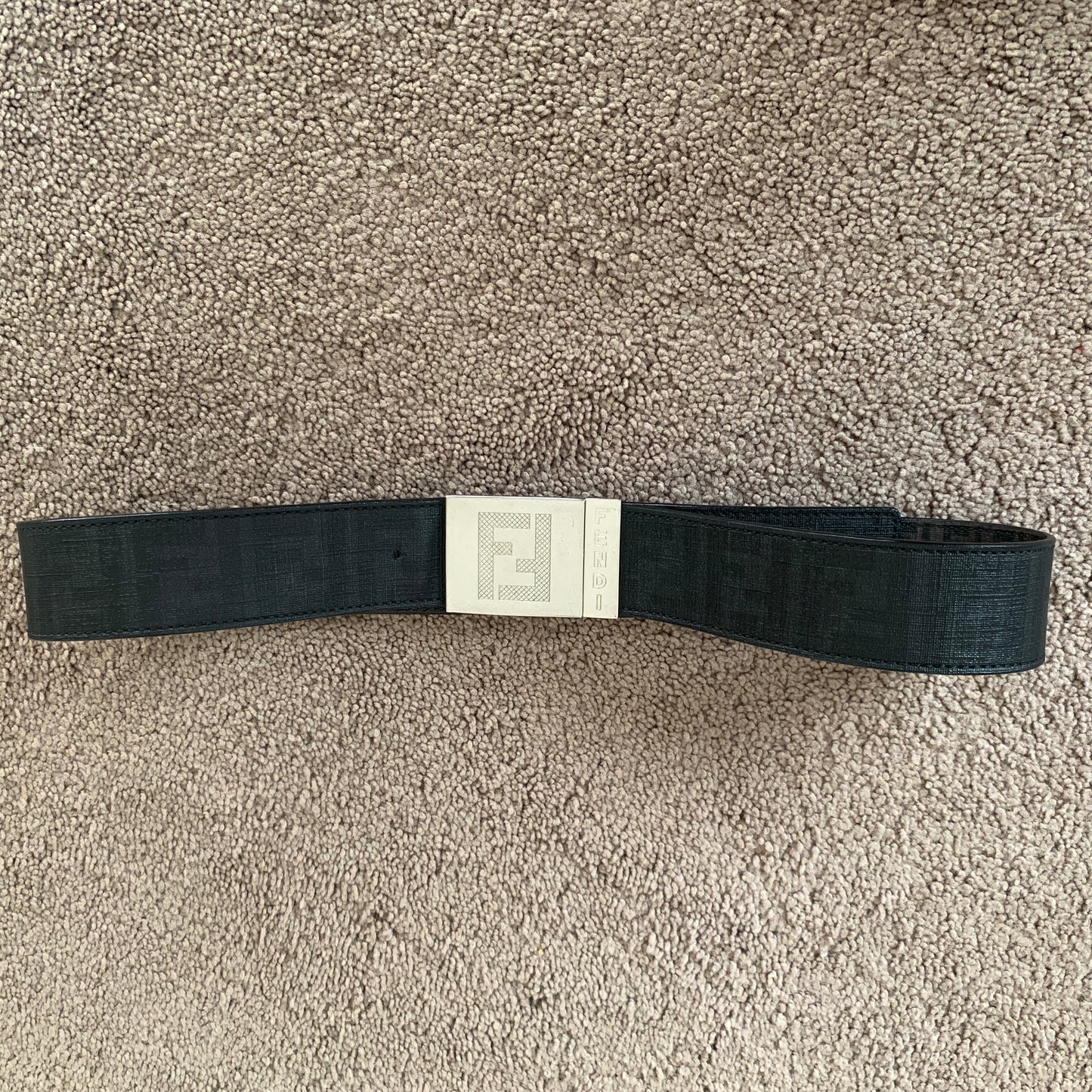 Authentic Fendi unisex double sided reversibile logo belt