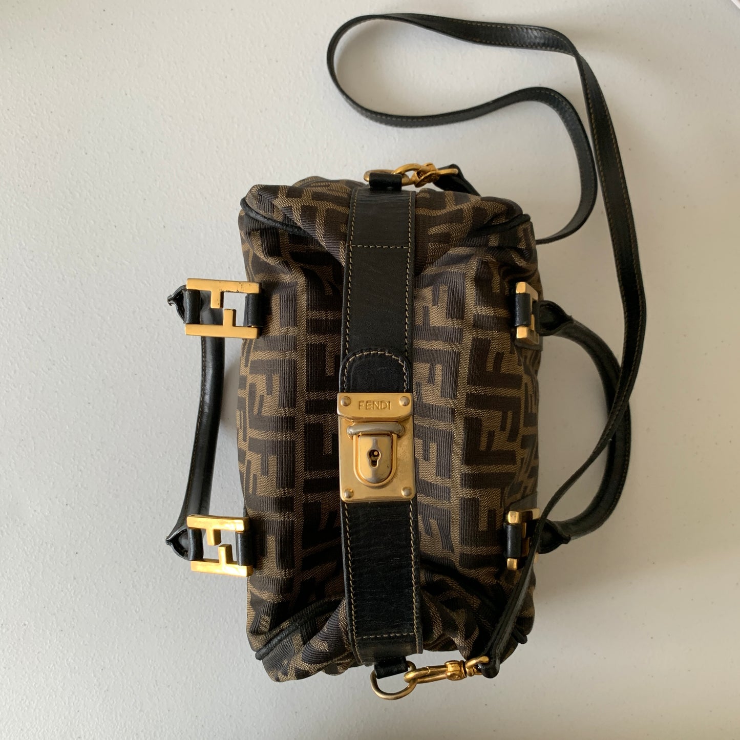 Fendi zucca monogram 2 way bag authentic with COA