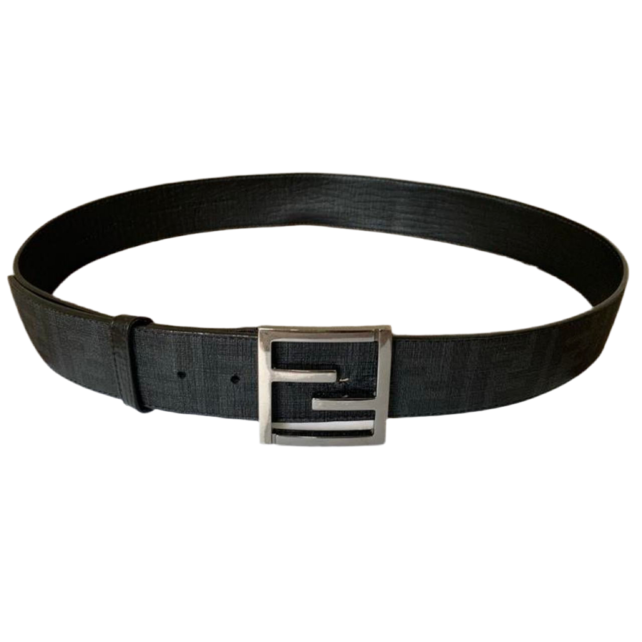 Authentic Fendi unisex vintage black monogram belt size 95 cm/38 inch