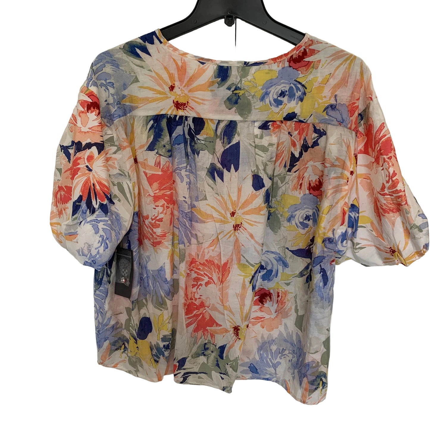 Vince Camuto Womens NWT short sleeve floral print blouse size small