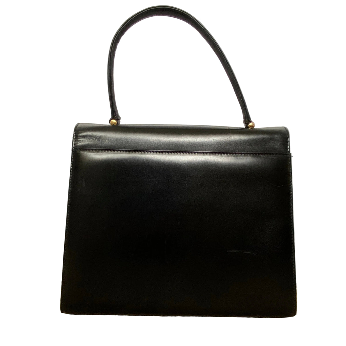 Givenchy vintage black leather tote bag Authentic with COA 9.7x8.2x3.5