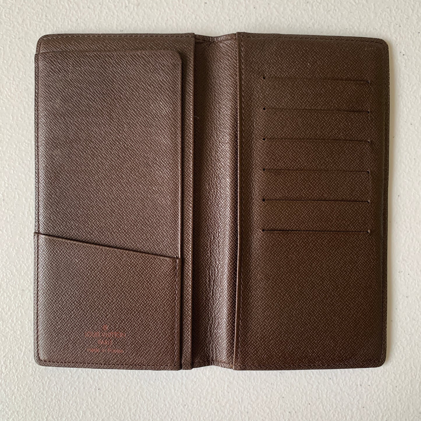 Louis Vuitton damier brown checkbook MI0011 authentic with COA