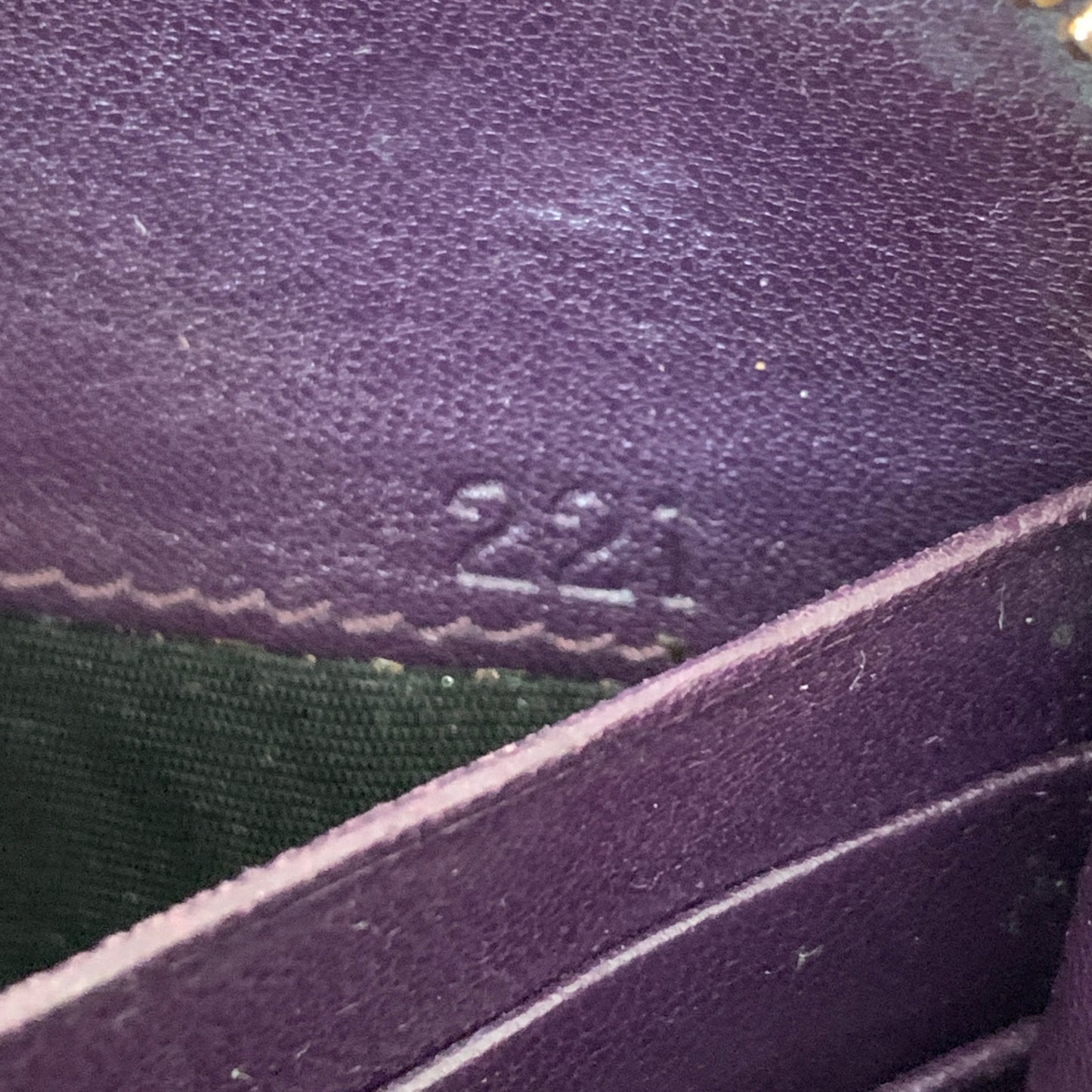 Prada long zipper around purple Wallet authentic with COA