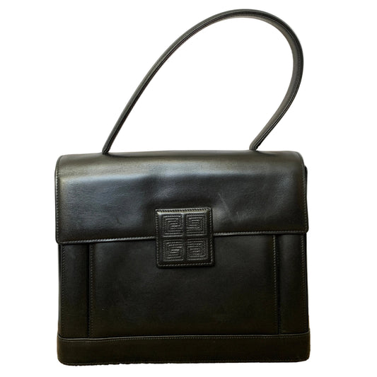 Givenchy 4 G logo black leather tote bag Authentic with COA 10.5x8.8x3.6