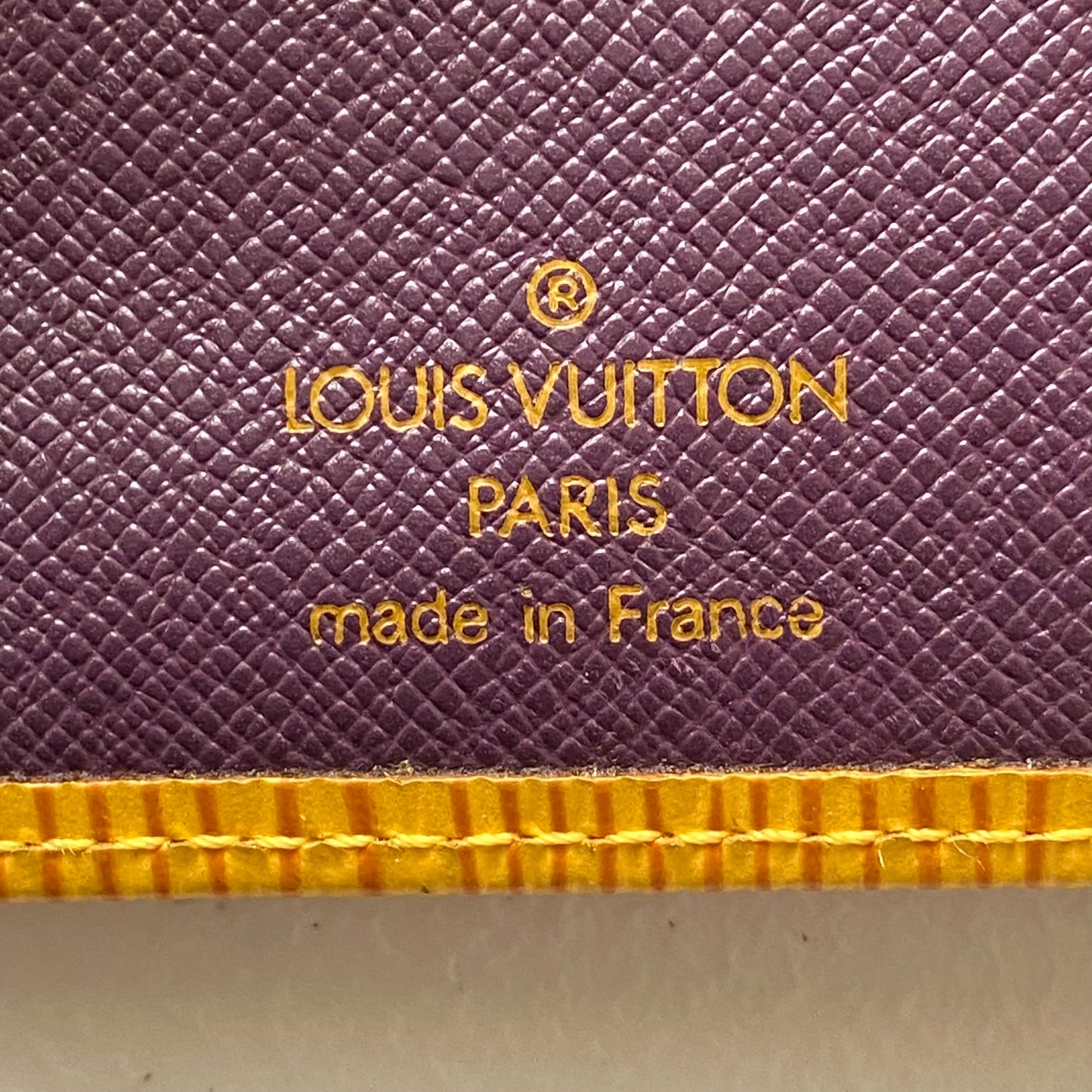 Louis Vuitton yellow Epi leather kiss lock long wallet MI0032 Authentic with coa 7.1x3.8