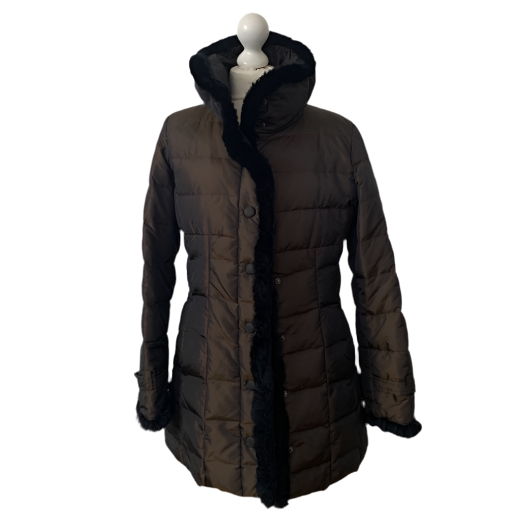 Authentic Max Mara weekend women’s down jacket with lapin fur trimmings