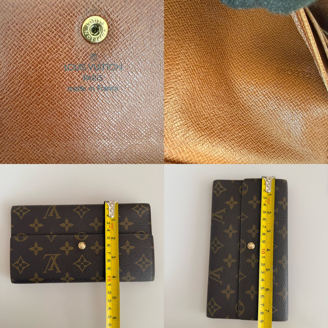 Louis Vuitton monogram long wallet authentic with COA