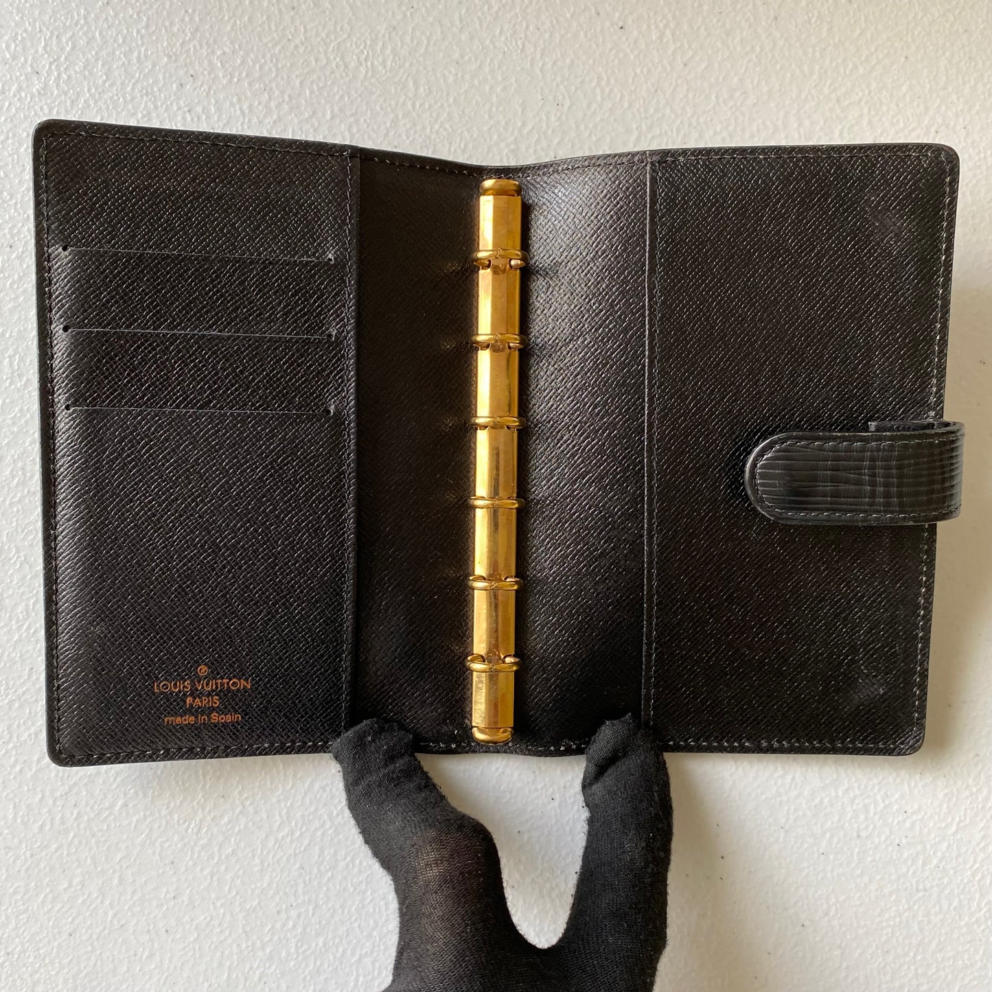Louis Vuitton black Epi leather agenda PM Authentic with coa 5.8x4.1