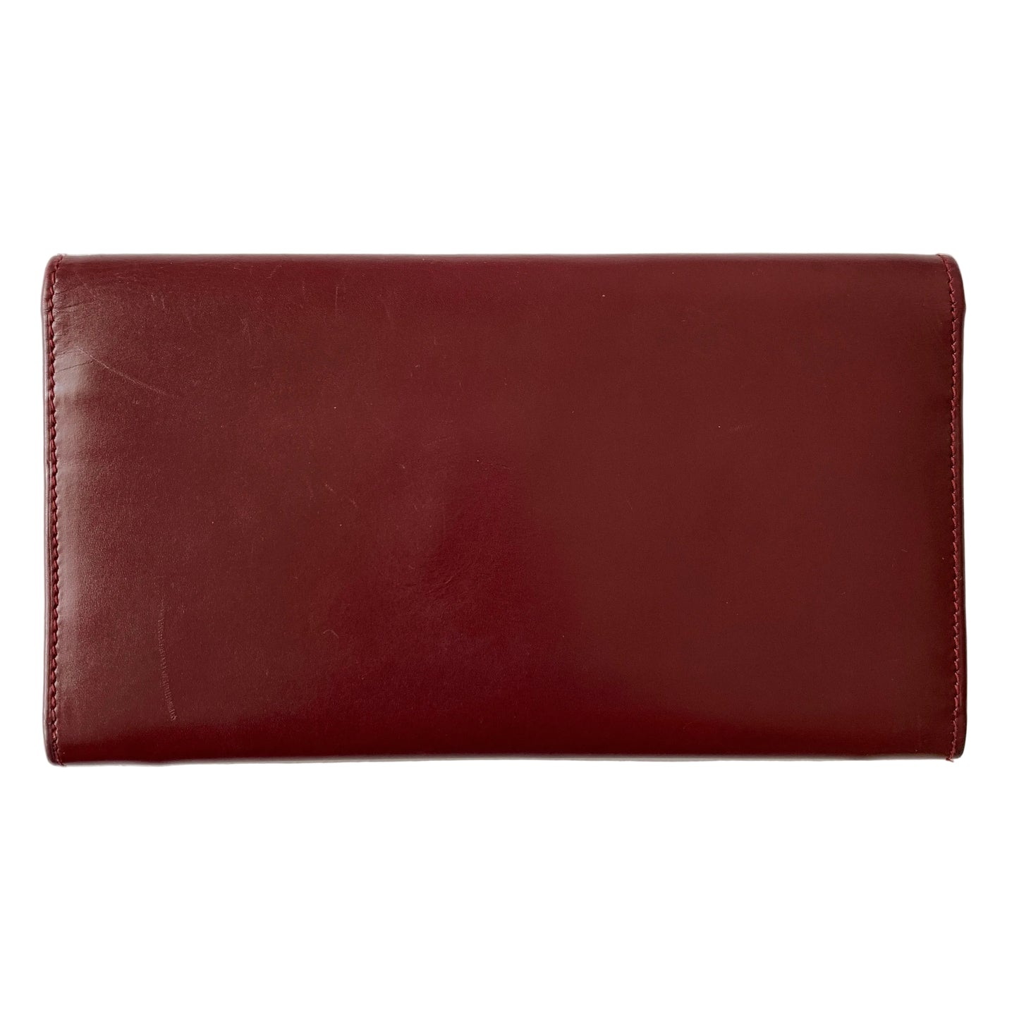 Ferragamo burgundy leather long wallet Authentic with COA