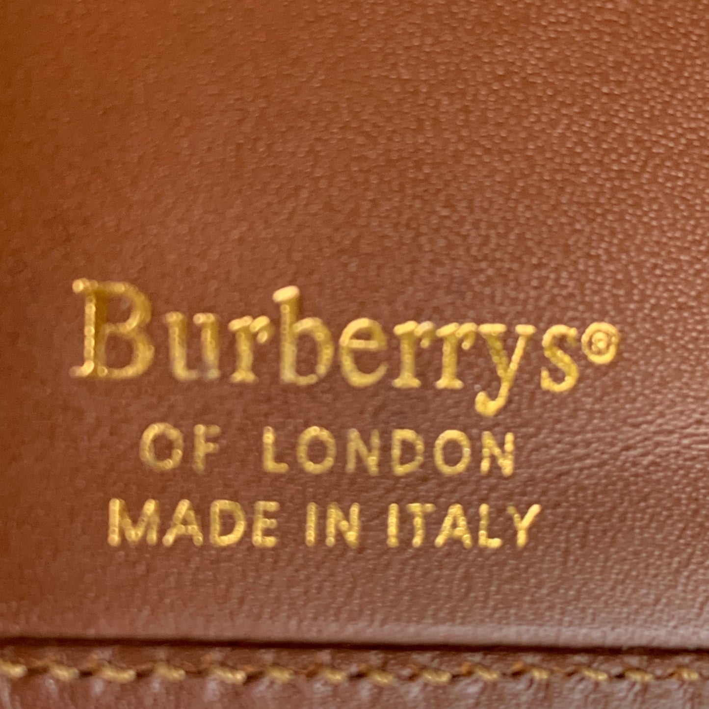 Burberry check brown leather long wallet authentic with COA